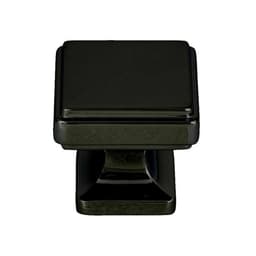 Top Knobs Kate Series 1-1/4 in (32 mm) L x 1-1/4 in (32 mm) W Matte Black Knob, - A201-BL