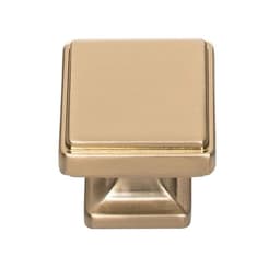 Top Knobs Kate Series 1-1/4 in (32 mm) L x 1-1/4 in (32 mm) W Warm Brass Knob, - A201-WB