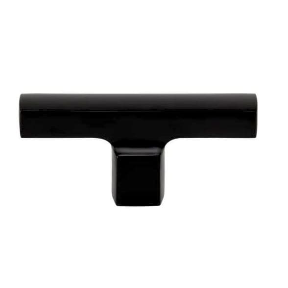 Top Knobs Holloway Series 2-3/4 in (70 mm) L x 1/2 in (13 mm) W Matte Black Knob, - A521-BL