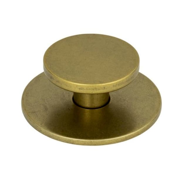 Top Knobs Dot 2" (51 mm) Diameter Vintage BrassKnob, A601-UB