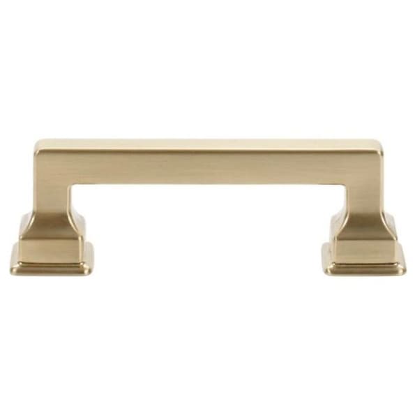 Top Knobs Erika Series 3" (76 mm) Center to Center Warm Brass Pull, - A621-WB