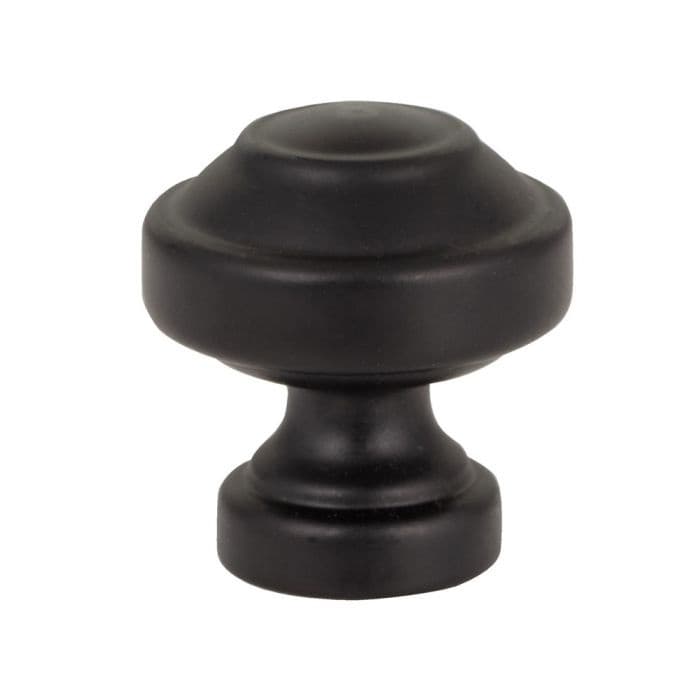 Top Knobs Malin 1-1/8" (29 mm) Diameter Matte BlackKnob, A640-BL