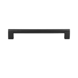 Round Rail Pull, 12" CC, Matte Black - A690-BL