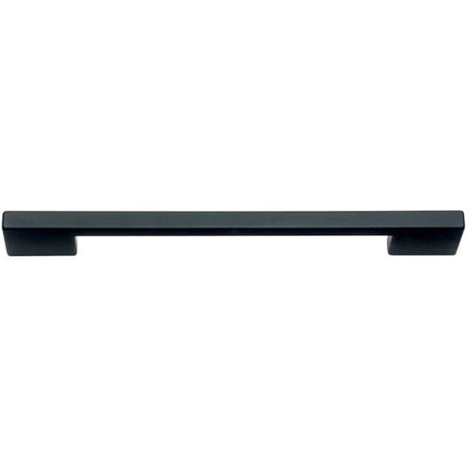 Top Knobs Thin Square Series 7-9/16" (192 mm) Center to Center Matte Black Pull, - A826-BL