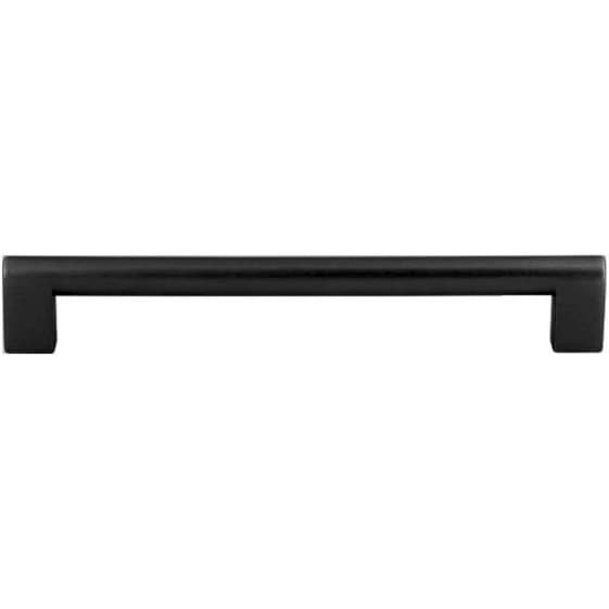 Top Knobs Round Rail Series 7-9/16" (192 mm) Center to Center Matte Black Pull, - A829-BL