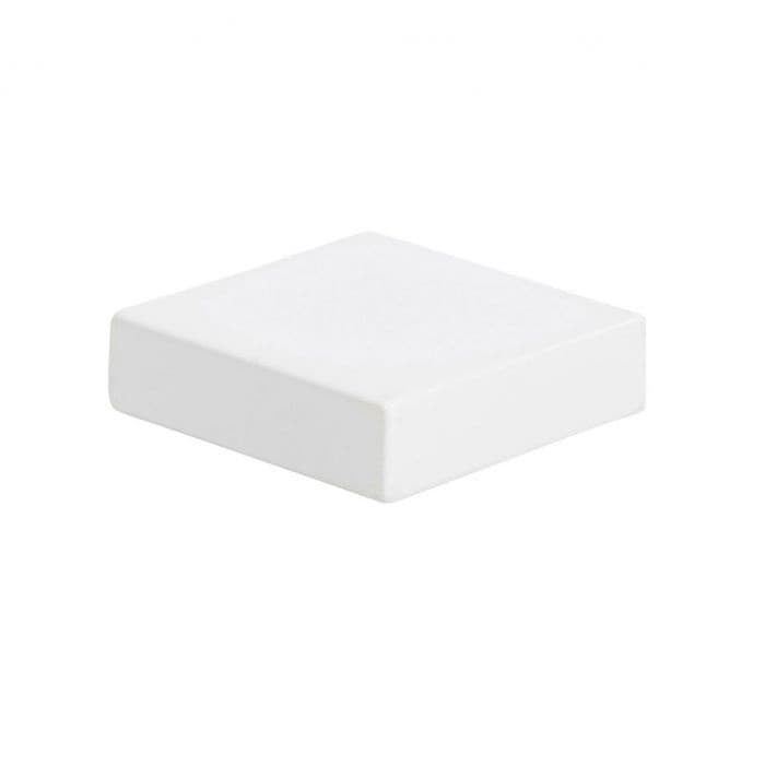 Top Knobs Thin Square Series 1-1/4 in (32 mm) L x 3/8 in (10 mm) W High White Gloss Knob, - A833-WG