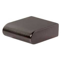 Top Knobs Round Rail Series 1-1/8 in (28.5 mm) L x 1/2 in (12.5 mm) W Slate Knob, - A877-SL