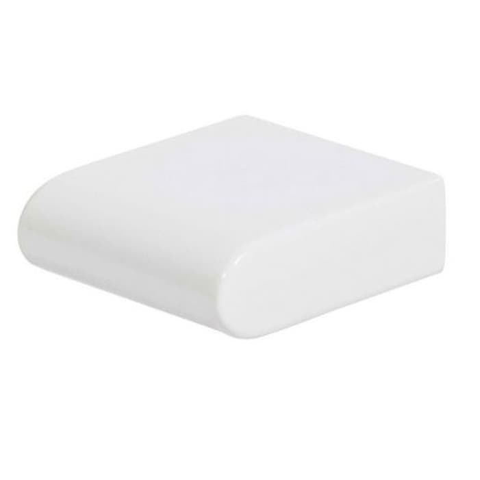 Top Knobs Round Rail Series 1-1/8 in (28.5 mm) L x 1/2 in (12.5 mm) W High White Gloss Knob, - A877-WG