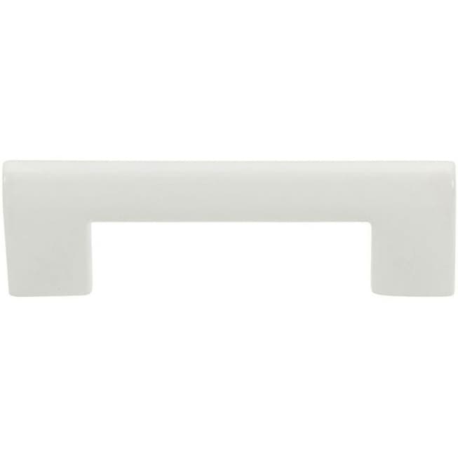 Top Knobs Round Rail 3" (76 mm) Center to Center High White Gloss Pull, A878-WG