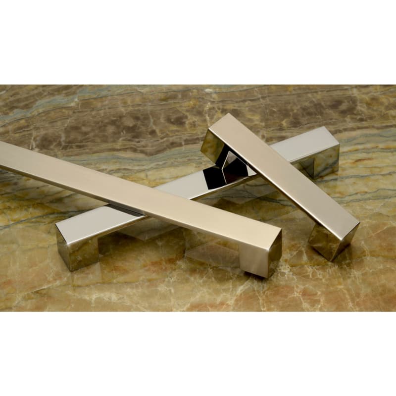 Top Knobs Wide Square 5-1/16" (128 mm) Center to Center Polished Nickel Pull, A919-PN