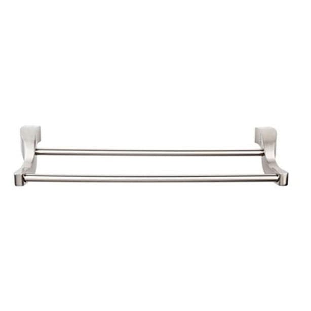 Aqua Bath Double Towel Bar - Brush Satin Nickel - Top Knobs AQ9BSN