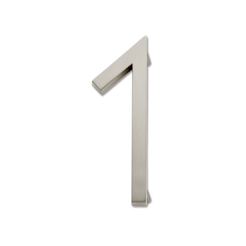 Top Knobs Modern Avalon Brushed Nickel 4-1/2" (114 mm) L x 2" (51 mm) W Zinc House Number, AVN1-BRN