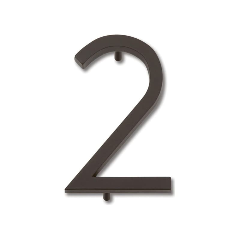 Top Knobs Modern Avalon Aged Bronze 4-1/2" (114 mm) L x 2" (51 mm) W Zinc House Number, AVN2-O