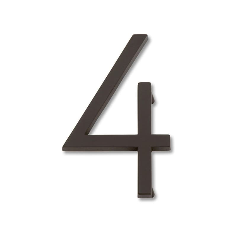 Top Knobs Modern Avalon Aged Bronze 4-1/2" (114 mm) L x 3-1/2" (89 mm) W Zinc House Number, AVN4-O