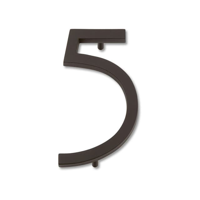 Top Knobs Modern Avalon Series Aged Bronze 4-1/2 in (114 mm) L x 3 in (76 mm) W Zinc House Number, - AVN5-O