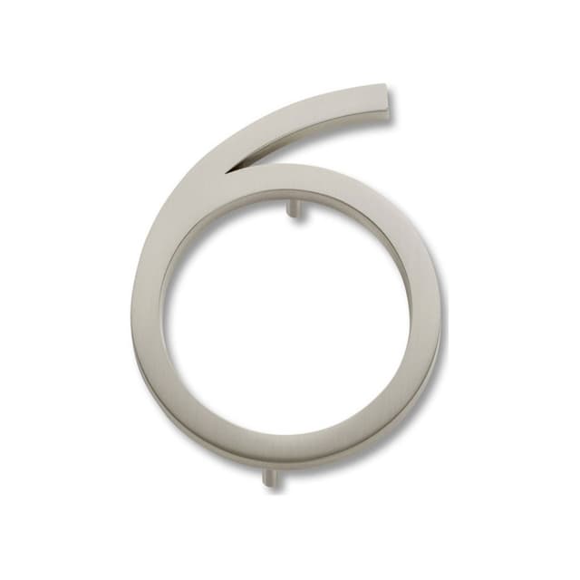 Top Knobs Modern Avalon Series Brushed Nickel 4-1/2 in (114 mm) L x 3-1/2 in (89 mm) W Zinc House Number, - AVN6-BRN