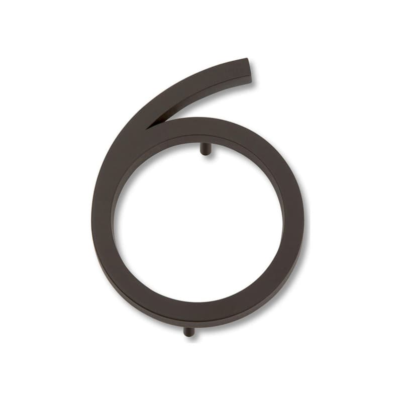 Top Knobs Modern Avalon Series Aged Bronze 4-1/2 in (114 mm) L x 3-1/2 in (89 mm) W Zinc House Number, - AVN6-O