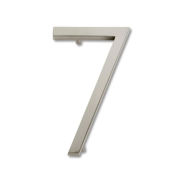 Top Knobs Modern Avalon Series Brushed Nickel 4-1/2 in (114 mm) L x 2-1/2 in (64 mm) W Zinc House Number, - AVN7-BRN