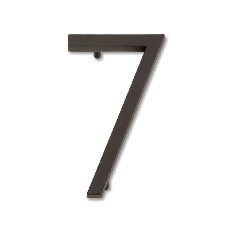 Top Knobs Modern Avalon Series Aged Bronze 4-1/2 in (114 mm) L x 2-1/2 in (64 mm) W Zinc House Number, - AVN7-O
