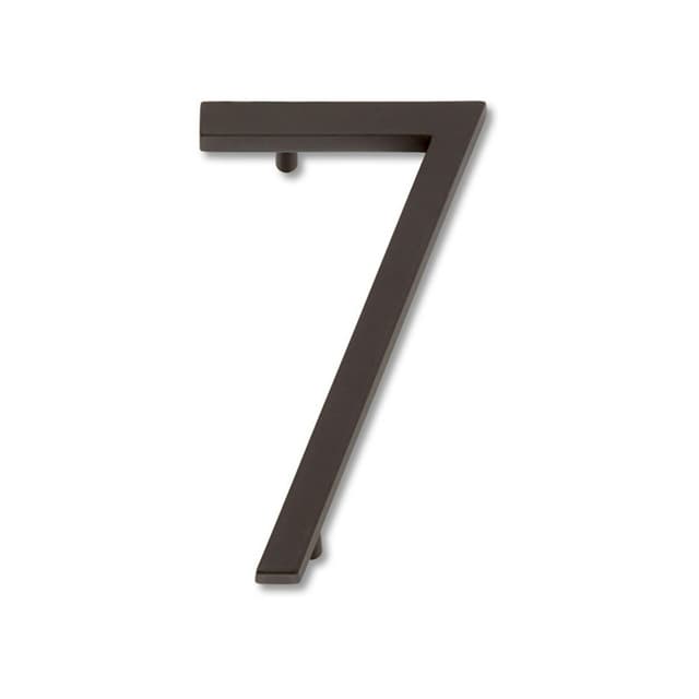Top Knobs Modern Avalon Series Aged Bronze 4-1/2 in (114 mm) L x 2-1/2 in (64 mm) W Zinc House Number, - AVN7-O