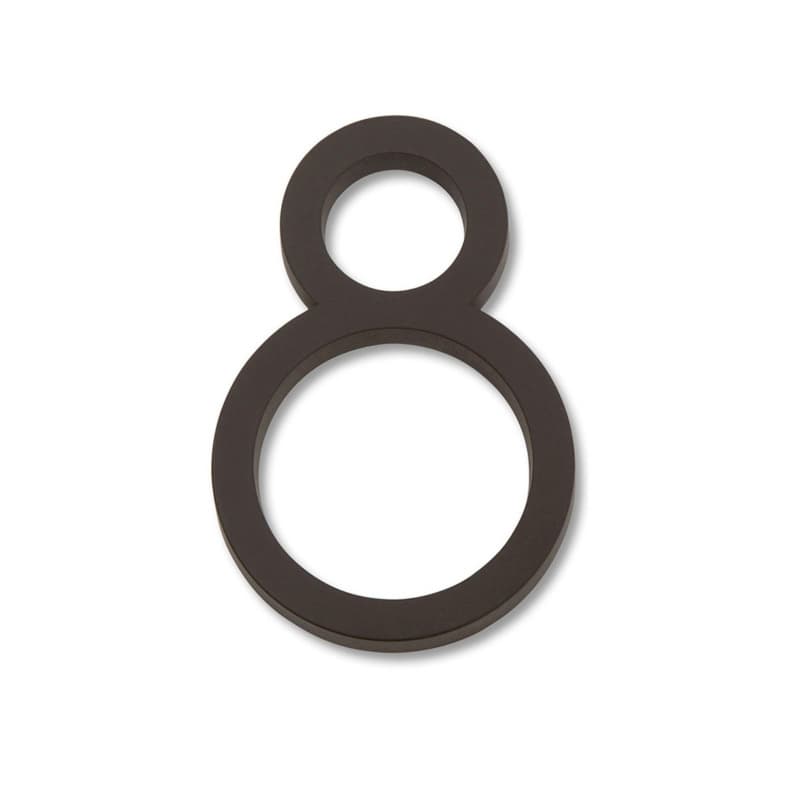 Top Knobs Modern Avalon Series Aged Bronze 4-1/2 in (114 mm) L x 3 in (76 mm) W Zinc House Number, - AVN8-O