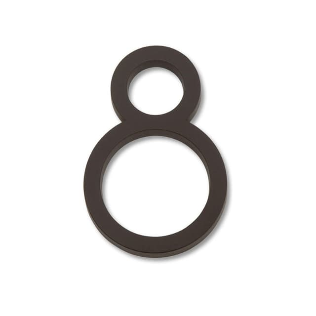 Top Knobs Modern Avalon Series Aged Bronze 4-1/2 in (114 mm) L x 3 in (76 mm) W Zinc House Number, - AVN8-O
