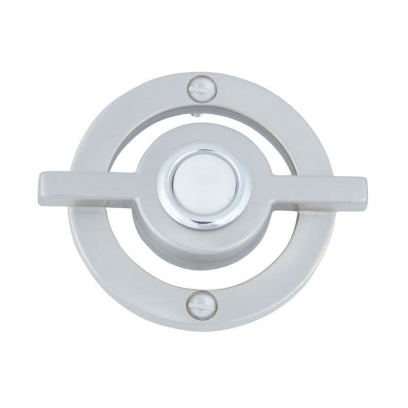 Top Knobs Modern Avalon Series Brushed Nickel 2-3/4 in (70 mm) L x 3 in (76 mm) W Brass Doorbell, - DB643-BRN