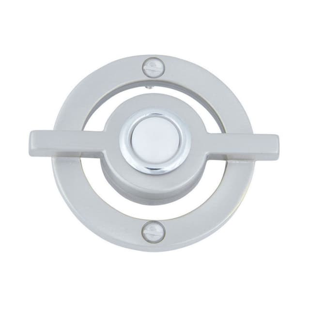 Top Knobs Modern Avalon Series Brushed Nickel 2-3/4 in (70 mm) L x 3 in (76 mm) W Brass Doorbell, - DB643-BRN