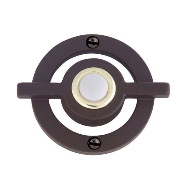 Top Knobs Modern Avalon Series Aged Bronze 2-3/4 in (70 mm) L x 3 in (76 mm) W Brass Doorbell, - DB643-O
