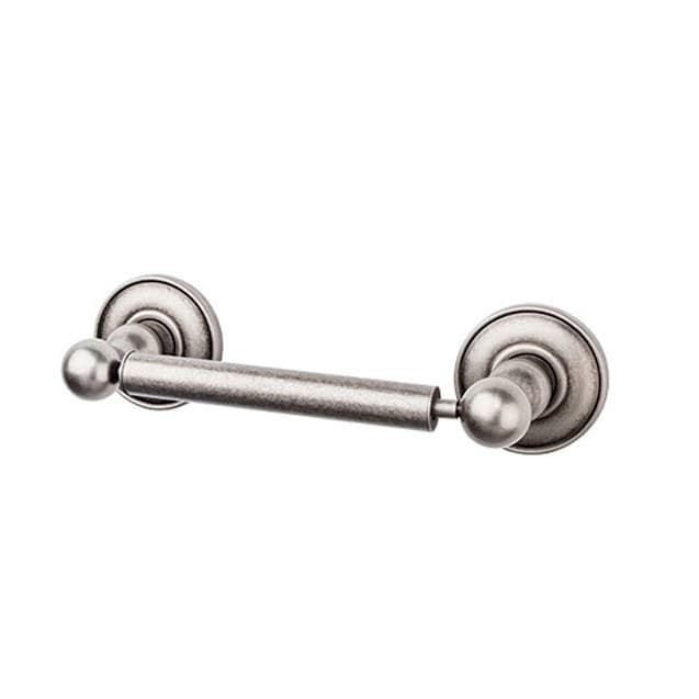 Edwardian Bath Tissue Holder 9-3/8" Long with Plain Backplate Antique Pewter - Top Knobs ED3APD