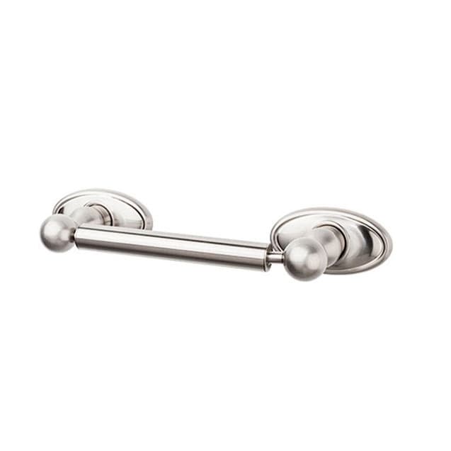 Edwardian Bath Tissue Holder 9-3/8" Long with Oval Backplate Brushed Satin Nickel - Top Knobs ED3BSNC