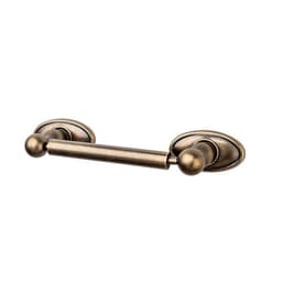 Edwardian Bath Tissue Holder 9-3/8" Long with Oval Backplate German Bronze - Top Knobs ED3GBZC