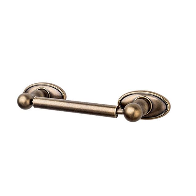 Edwardian Bath Tissue Holder 9-3/8" Long with Oval Backplate German Bronze - Top Knobs ED3GBZC