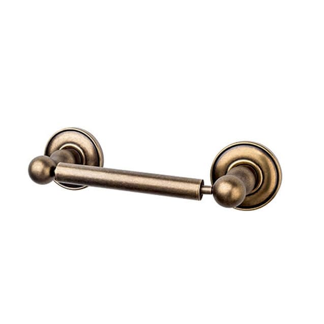 Edwardian Bath Tissue Holder 9-3/8" Long with Plain Backplate German Bronze - Top Knobs ED3GBZD