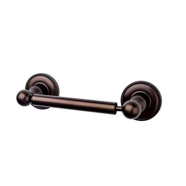 Edwardian Bath Tissue Holder 9-3/8" Long with Beaded Backplate Oil Rubbed Bronze - Top Knobs ED3ORBA
