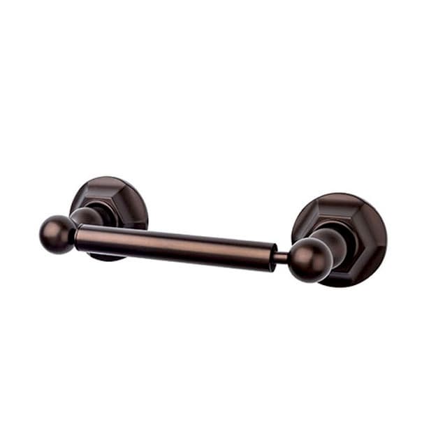 Edwardian Bath Tissue Holder 9-3/8" Long with Hex Backplate Oil Rubbed Bronze - Top Knobs ED3ORBB