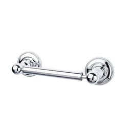 Edwardian Bath Tissue Holder 9-3/8" Long with Beaded Backplate Polished Chrome - Top Knobs ED3PCA