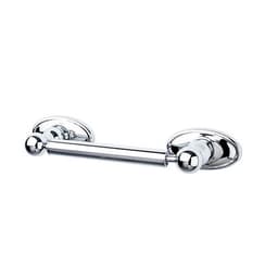 Edwardian Bath Tissue Holder 9-3/8" Long with Oval Backplate Polished Chrome - Top Knobs ED3PCC