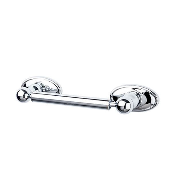 Edwardian Bath Tissue Holder 9-3/8" Long with Oval Backplate Polished Chrome - Top Knobs ED3PCC