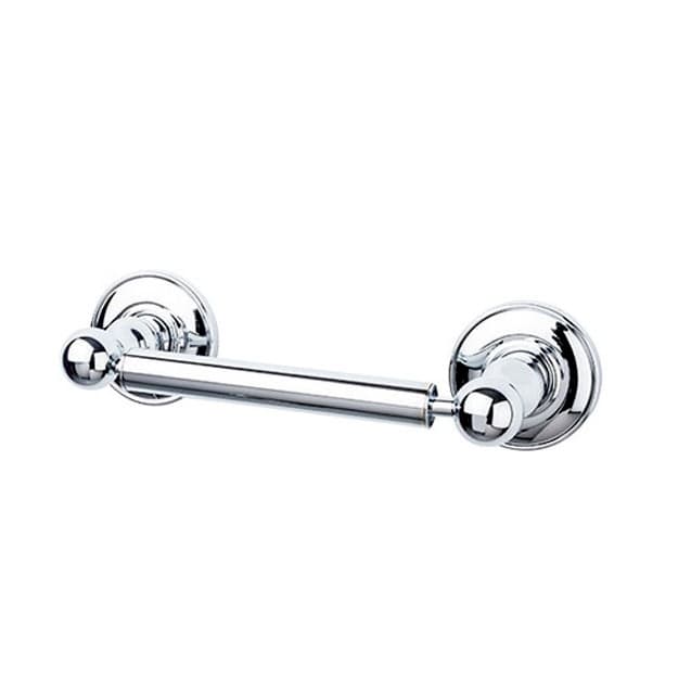 Edwardian Bath Tissue Holder 9-3/8" Long with Plain Backplate Polished Chrome - Top Knobs ED3PCD