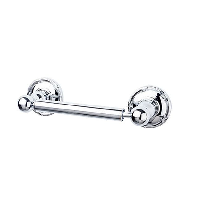 Edwardian Bath Tissue Holder 9-3/8" Long with Ribbon Backplate Polished Chrome - Top Knobs ED3PCE