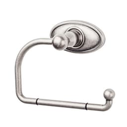 Edwardian Bath Tissue Hook 4-3/4" Long with Oval Backplate Antique Pewter - Top Knobs ED4APC