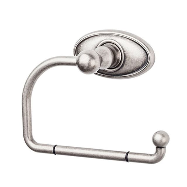 Edwardian Bath Tissue Hook 4-3/4" Long with Oval Backplate Antique Pewter - Top Knobs ED4APC