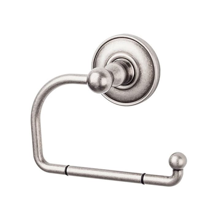 Edwardian Bath Tissue Hook 4-3/4" Long with Plain Backplate Antique Pewter - Top Knobs ED4APD