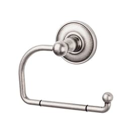 Edwardian Bath Tissue Hook 4-3/4" Long with Plain Backplate Antique Pewter - Top Knobs ED4APD