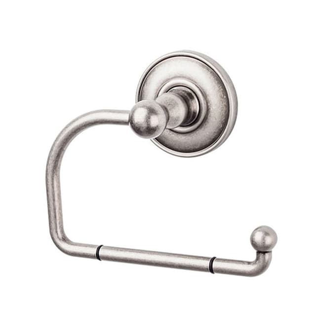 Edwardian Bath Tissue Hook 4-3/4" Long with Plain Backplate Antique Pewter - Top Knobs ED4APD