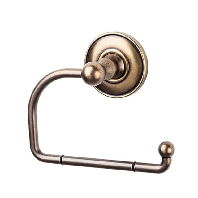 Edwardian Bath Tissue Hook 4-3/4" Long with Plain Backplate German Bronze - Top Knobs ED4GBZD