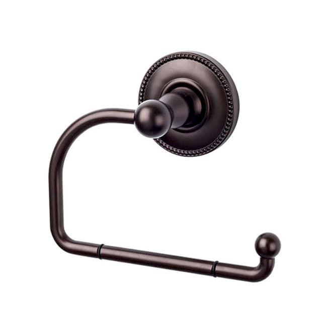 Edwardian Bath Tissue Hook 4-3/8" Long with Beaded Backplate Oil Rubbed Bronze - Top Knobs ED4ORBA
