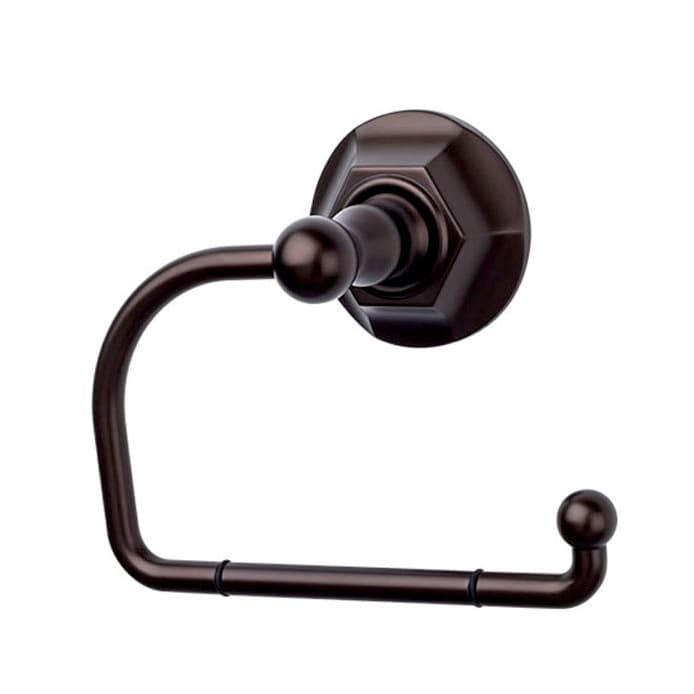 Edwardian Bath Tissue Hook 4-3/4" Long with Hex Backplate Oil Rubbed Bronze - Top Knobs ED4ORBB