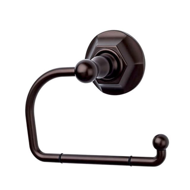 Edwardian Bath Tissue Hook 4-3/4" Long with Hex Backplate Oil Rubbed Bronze - Top Knobs ED4ORBB